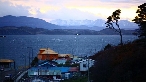 The trek begins in deep beech forest at the end of a ridge overlooking Puerto Williams and, distantly, the Argentine city of Ushuaia across the Beagle Channel. 