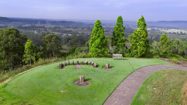 Sundial Hill at Australian Botanic Garden, Mount Annan. It's large enough to drive through, cycle around and provide enough green space for wallabies and nearly 200 bird species. 