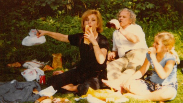 The Harcourts picnic in gardens of Fontainebleau, France, in 1980: "At the end of each trip he would say that's the last one. There's no money left."