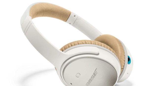 Bose QC25 noise cancelling headphones win out over the Sennheiser version and are half the price.