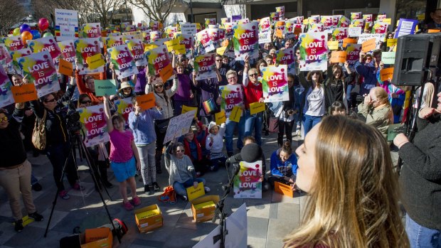 The Love Rally drew a big crowd among Canberrans last week