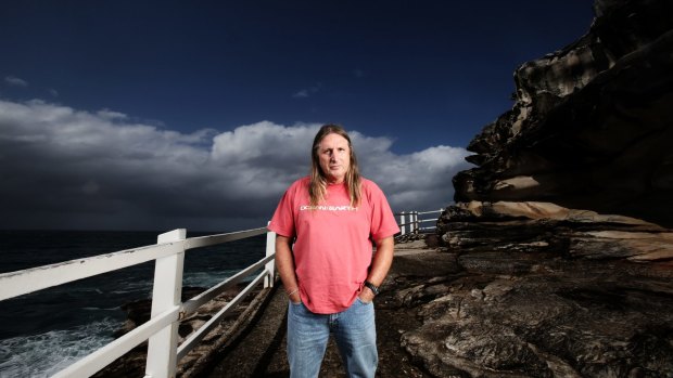 Tim Winton at Bronte Beach. He is patron of the Australian Marine Conservation Society.