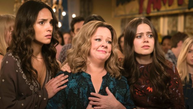 Adria Arjoni, Melissa McCarthy and Molly Gordon in a scene from Life of the Party.