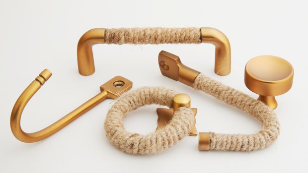 Jute rope hooks and pulls, from $15.95.