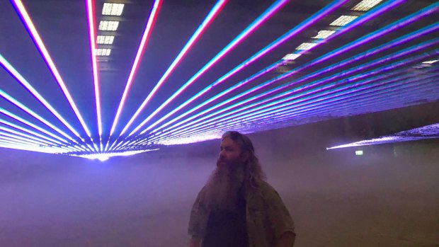 Robin Fox, who is creating a laser show at Girgarre.