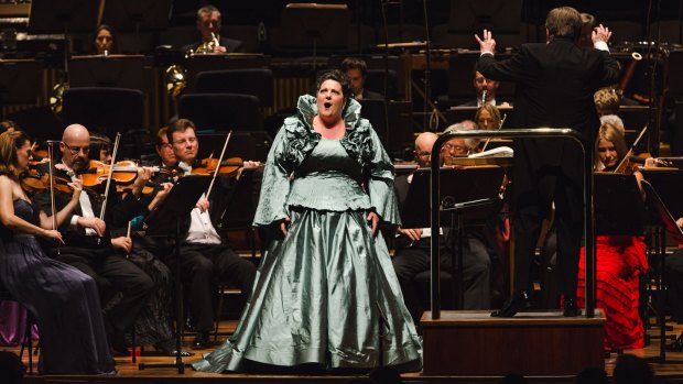 contralto Liane Keegan performs with the MSO at Last Night At The Proms.