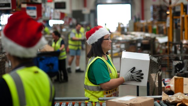 More than 2 million parcels are expected to be delivered on Monday. 