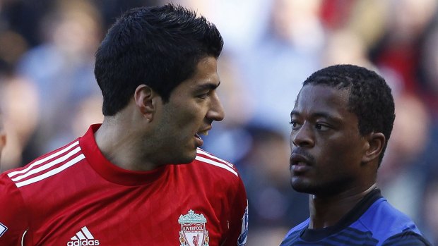 Troubled past: Luis Suarez was suspended for eight games for racially abusing Patrice Evra.