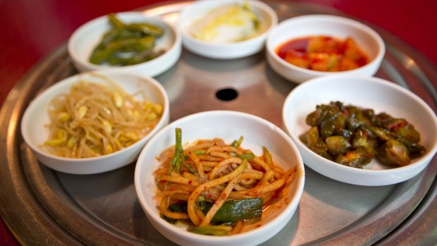 Korean food in K-Town.
