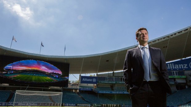 Blue sky mining: Sydney FC Chairman Scott Barlow at Allianz Stadium. 