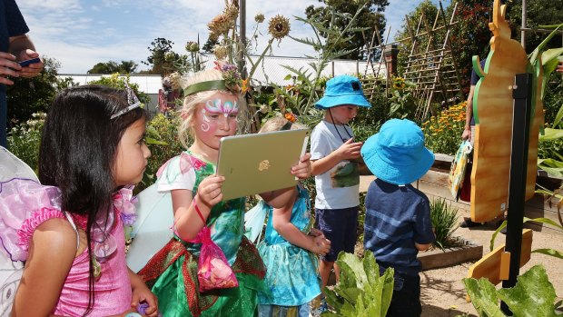 Follow the trail: Melbourne Botanical Gardens' Professor Tim Entwisle says the technology is a clever way to get kids to connect with nature. 
