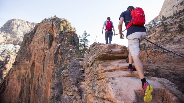 One of the most iconic, and scariest, hikes in the world – Angels Landing in Zion National Park, Utah.