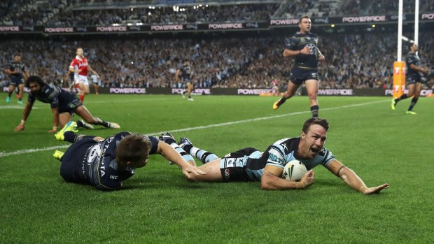 Main man: Maloney's intercept try was the icing on the cake in what was a huge victory. 