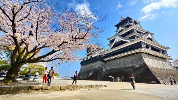 The one landmark: Fukuoka Castle.