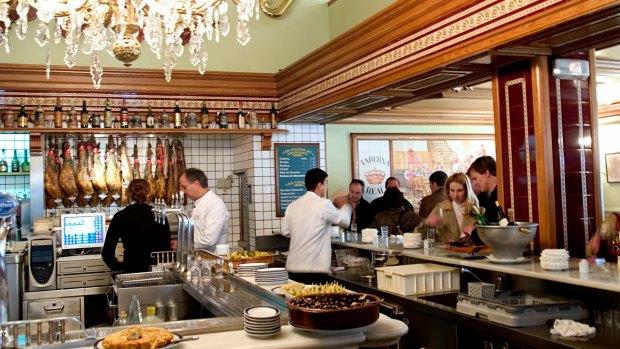 A traditional taberna at Plaza de Isabel, Madrid.