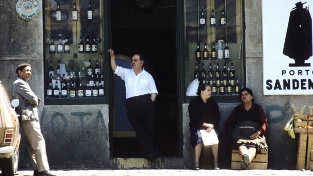 Bar in the port wine city of Porto, Portugal.