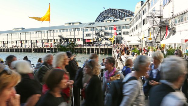 Crowds at the 2016 Sydney Writers' Festival.