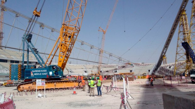 Disaster: The Khalifa International Stadium is being built for the 2022 World Cup.