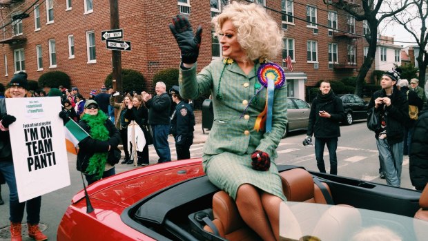Rory O'Neill as his alter ego Panti Bliss campaigning for the gay marriage plebiscite in Ireland.