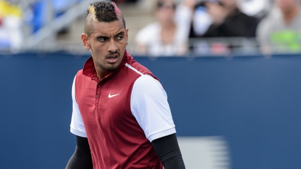 Out of line: Nick Kyrgios.