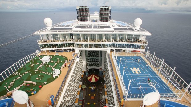 The Royal Caribbean Oasis of the Seas, the world's largest cruise ship.