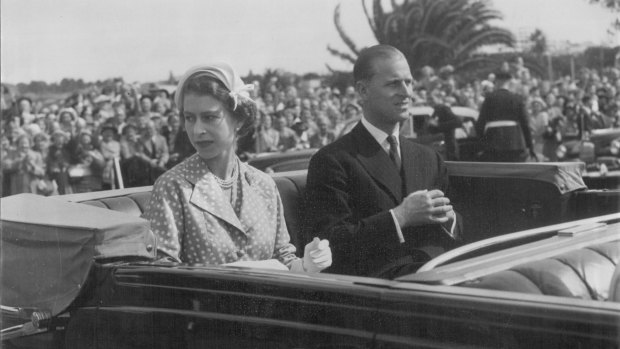 The Queen and the Duke of Edinburgh on tour in Australia in 1954.