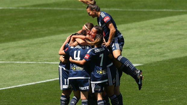 Melbourne Victory's Mindy Barbieri got one for the home team in the 46th minute.
