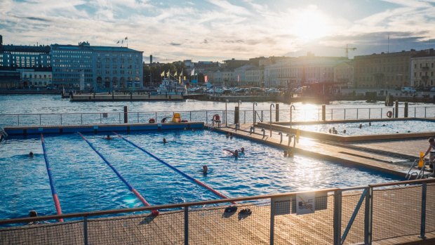 The Allas Sea Pool in the heart of Helsinki. 