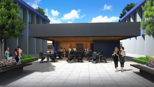 An artist impressions in 2014 of student facilities at a proposed multi-million dollar plan to  transform the old Watson high school site into a education precinct.
