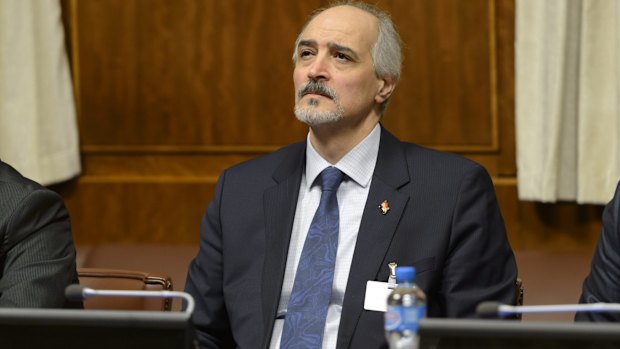 Syrian chief negotiator Bashar al-Jaafari, Ambassador of the Permanent Representative Mission of the Syria to the UN.