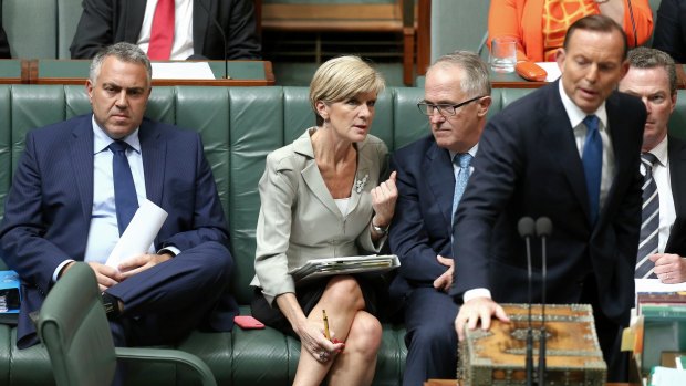 In the running: Julie Bishop and Malcolm Turnbull are both being "actively considered" as replacements. 