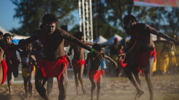 Mirima dancers at the Ord Valley Muster.