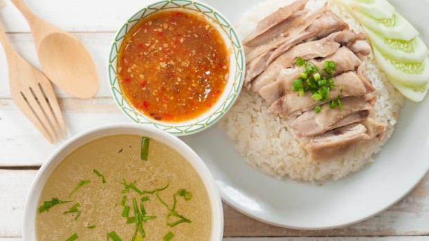 The key to the best Hainanese chicken rice is the rice.