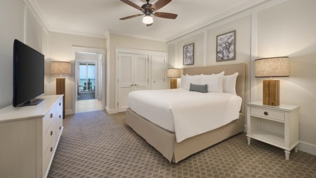 A guest room at the Jekyll Island Club Resort.