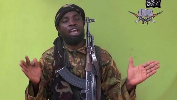 Boko Haram leader Abubakar Shekau, in a photo taken from a video last year. 
