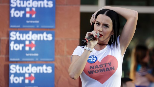 Katy Perry campaigned for Hillary Clinton during the presidential campaign and is part of the "Artist Table" for the Women's March.