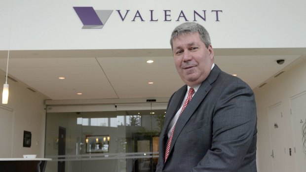 Stepping down: Valeant Pharmaceuticals CEO Mike Pearson .