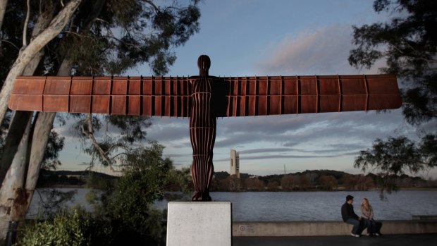 Angel of the North (life-size maquette) 1996, by Antony Gormley at the National Gallery of Australia.