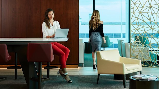 The international lounge at Melbourne Airport.