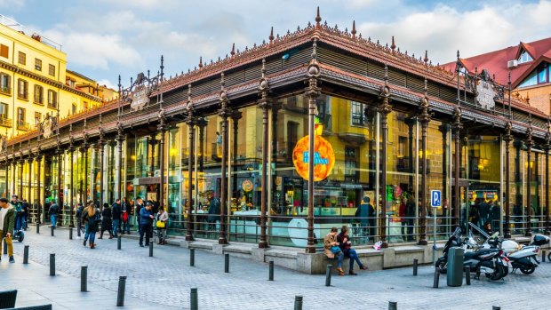 San Miguel Market (Mercado San Miguel) in Madrid's city centre. 