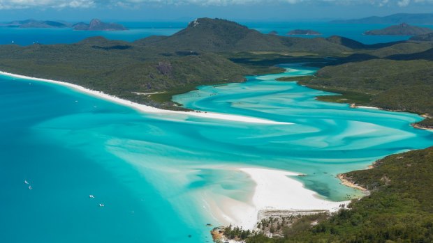 Whitehaven beach in the Whitsunday Islands.