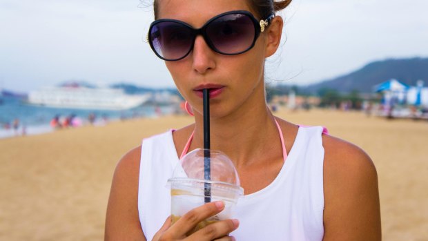 Avoid using plastic straws by carrying your own reusable straw.