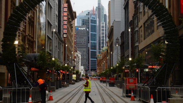 One section of George Street - between King and Market streets - has reopened to pedestrian traffic. 