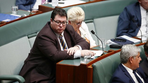 National Party MP George Christensen during question time on Thursday.