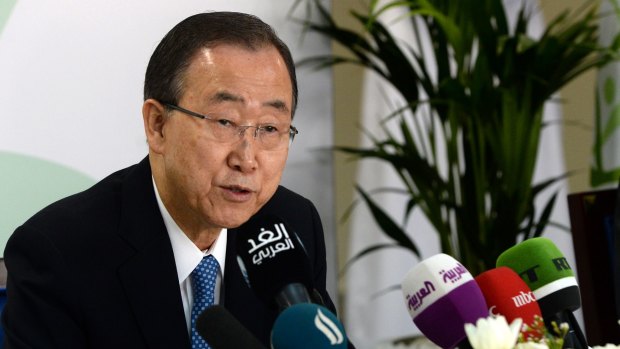 United Nations Secretary-General Ban Ki-moon  has condemned Israel's planned settlements in the West Bank.