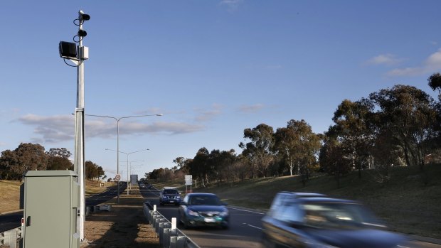 The point-to-point speed cameras on Athllon Drive, near the intersection with Beasley Street in Farrer. 