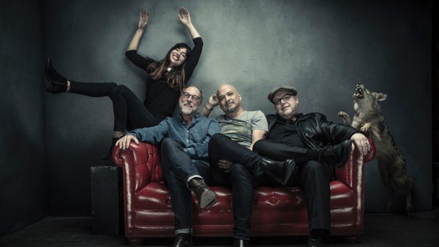 Hear the Pixies play tracks from their latest album, Head Carrier.