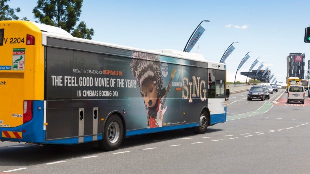 Four per cent of Brisbane buses are covered in advertising wraps.