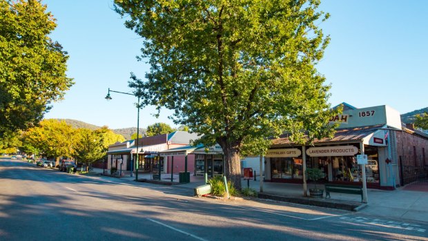 The historic gold mining town of Yackandandah in Victoria.