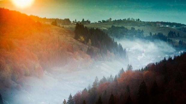 Autumn in the Carpathian Mountains.